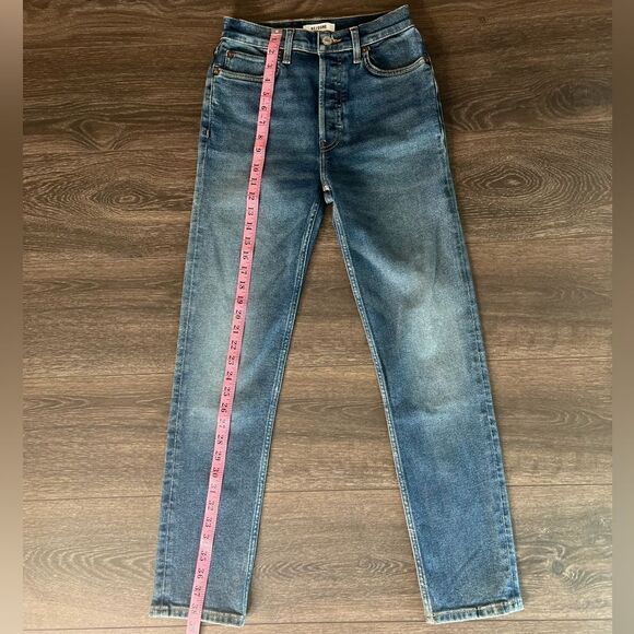 Re/Done 90s High-Rise Ankle Crop in Dark Crystal Blue Wash. Size 26. NWT! - Picture 14 of 15